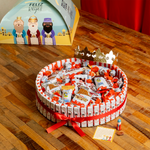 Roscón de Reyes hecho con chocolatinas Kinder y caja decorativa edición Reyes
